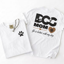 Embroidery Dog Mom T Shirt