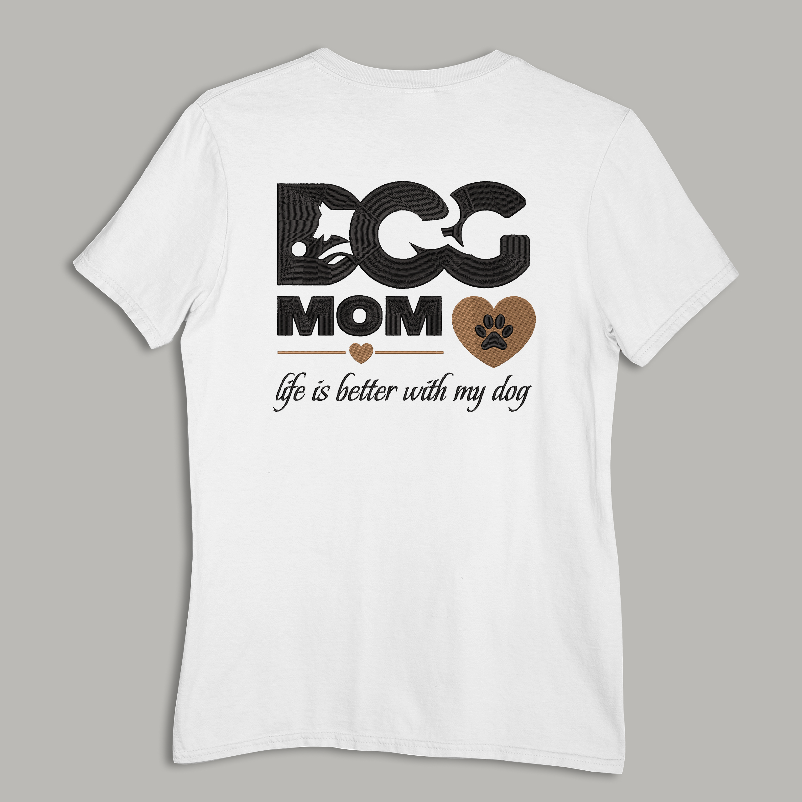 Embroidery Dog Mom T Shirt Secondary image