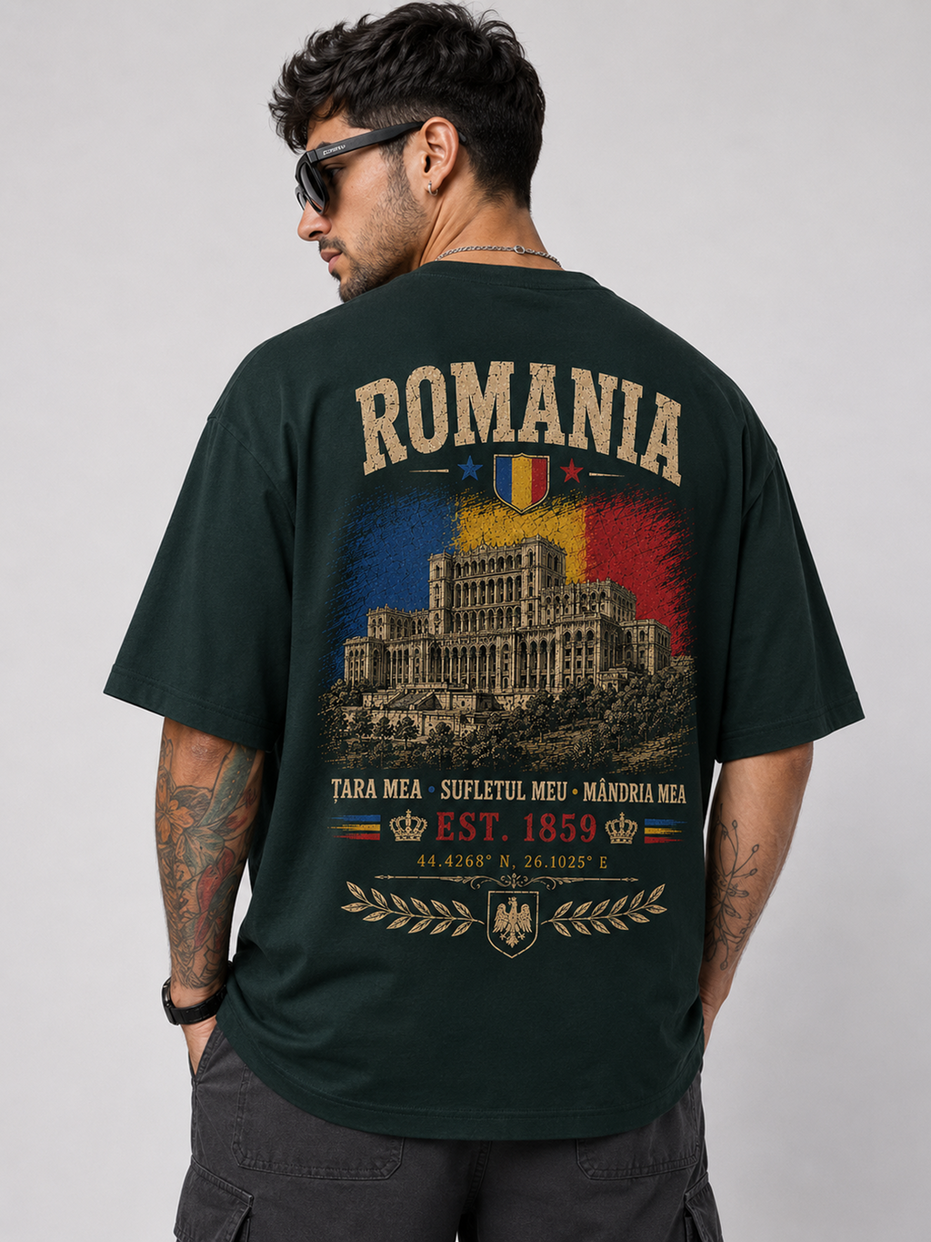 Romania Oversized T-Shirt – Country Pride Unisex Graphic Tee