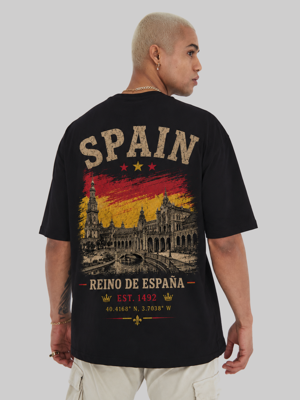 Spain Oversized T-Shirt – Country Pride Unisex Graphic Tee
