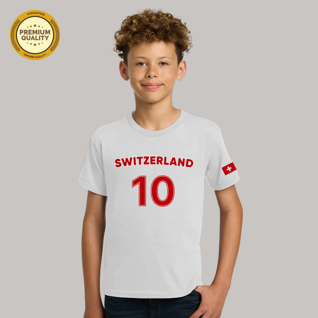 Switzerland Soccer Fan T-Shirt For Boys/Youth – 2026 Football   TShirt