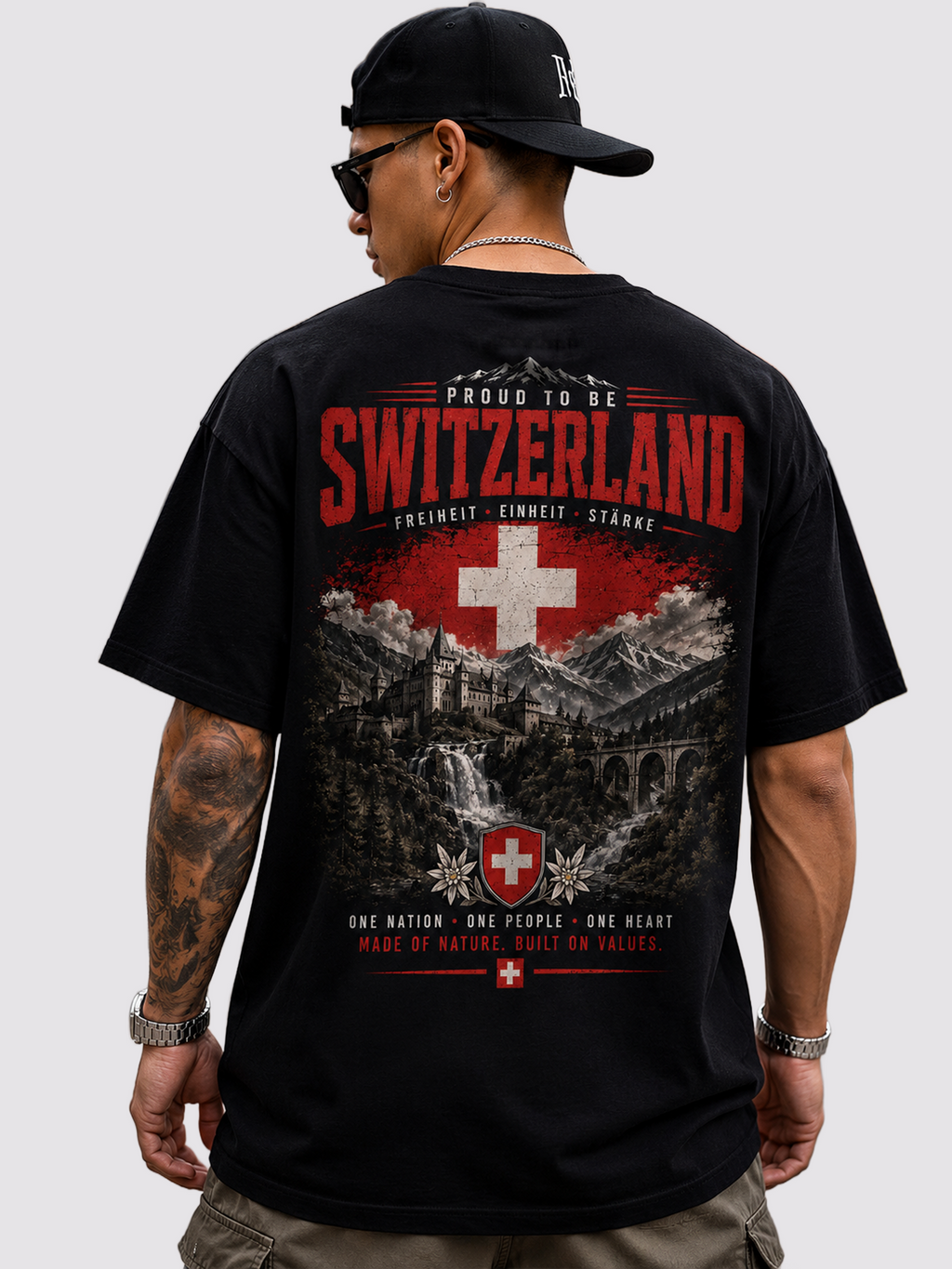 Switzerland Oversized T-Shirt – Country Pride Unisex Graphic Tee