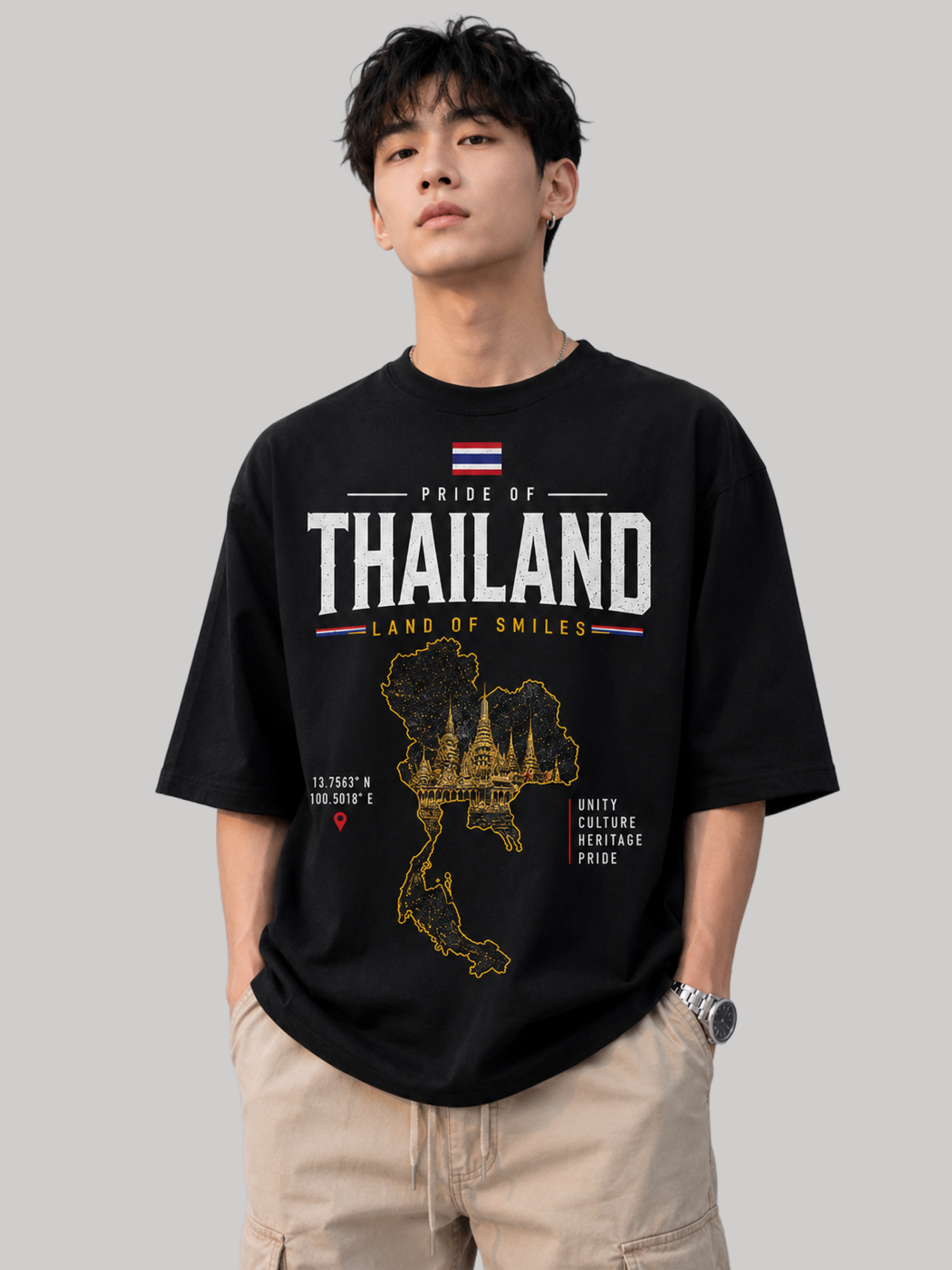 Thailand Oversized T-Shirt – Country Pride Unisex Graphic Tee Main image