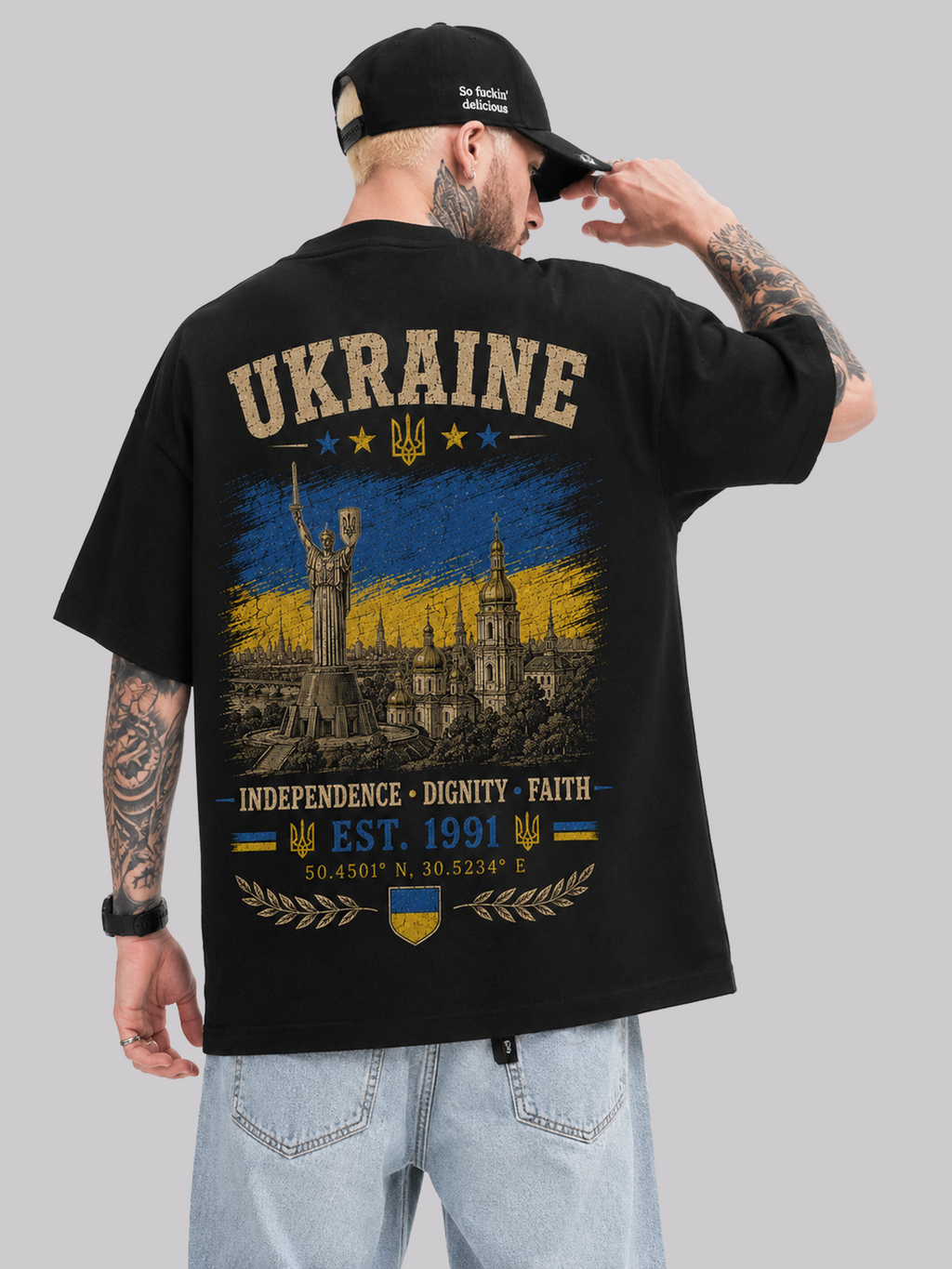 Ukraine Oversized T-Shirt – Country Pride Unisex Graphic Tee