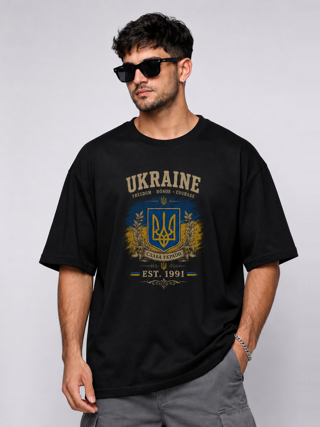 Ukraine Oversized T-Shirt – Country Pride Unisex Graphic Tee