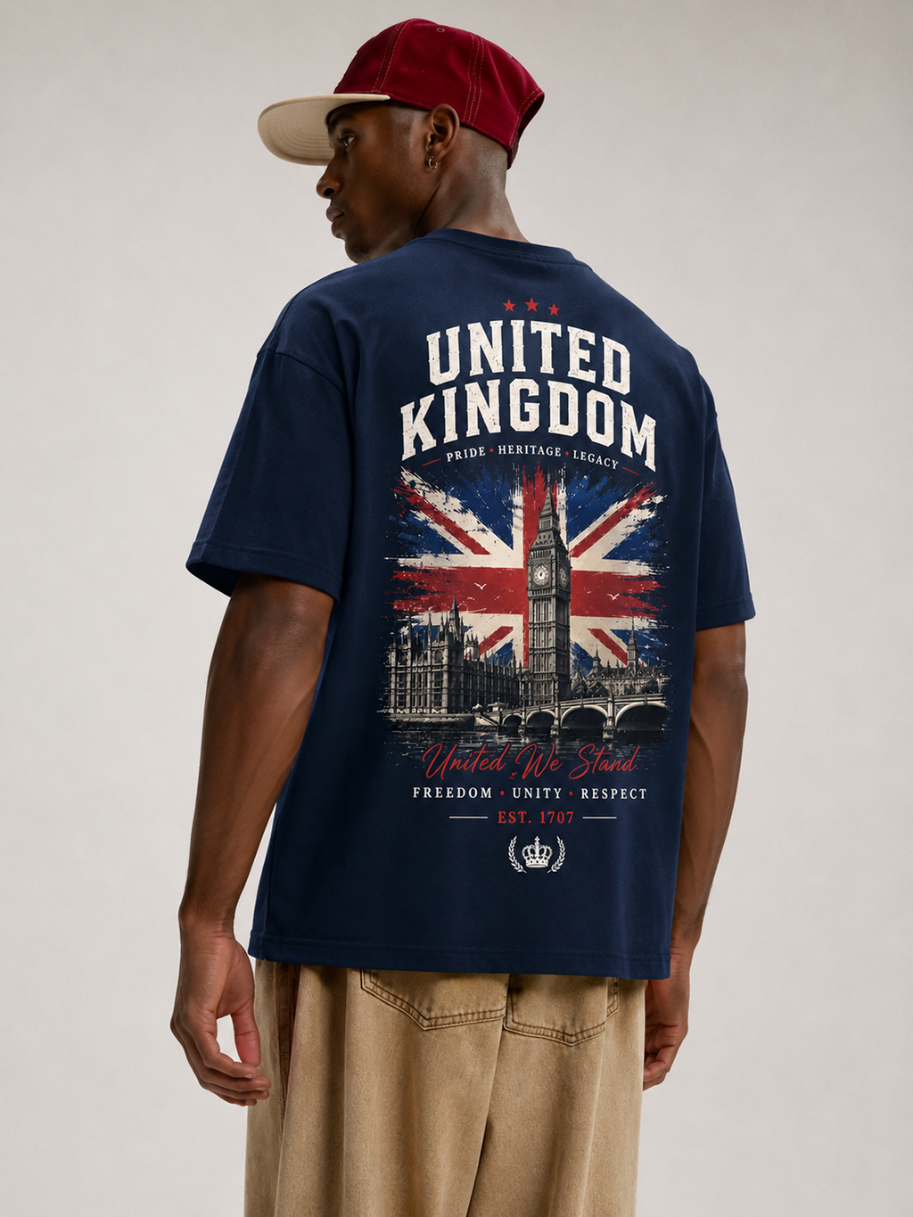 United Kingdom Oversized T-Shirt – Country Pride Unisex Graphic Tee