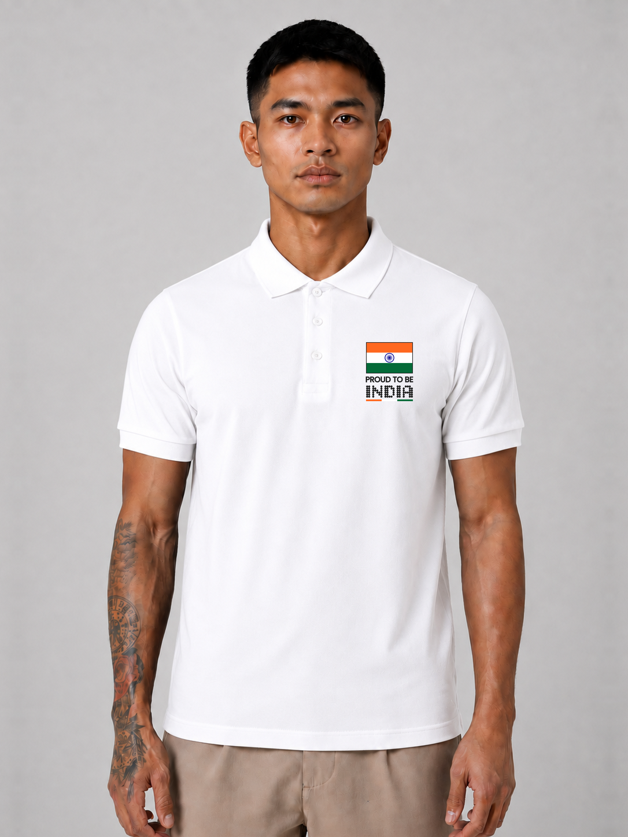 India Pride Polo T-Shirt – Proud to Be India Flag Graphic Polo
